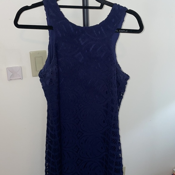 Lilly Pulitzer navy knit crochet cocktail dress - Picture 5 of 12